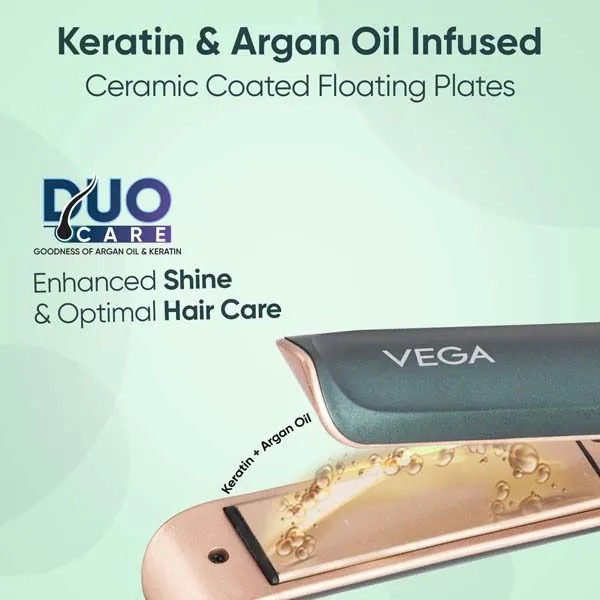 Vega Diva-Glam Hair Straightener Green VHSH-38 Glamzy